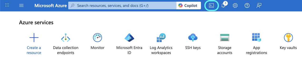 Open the Cloud Shell