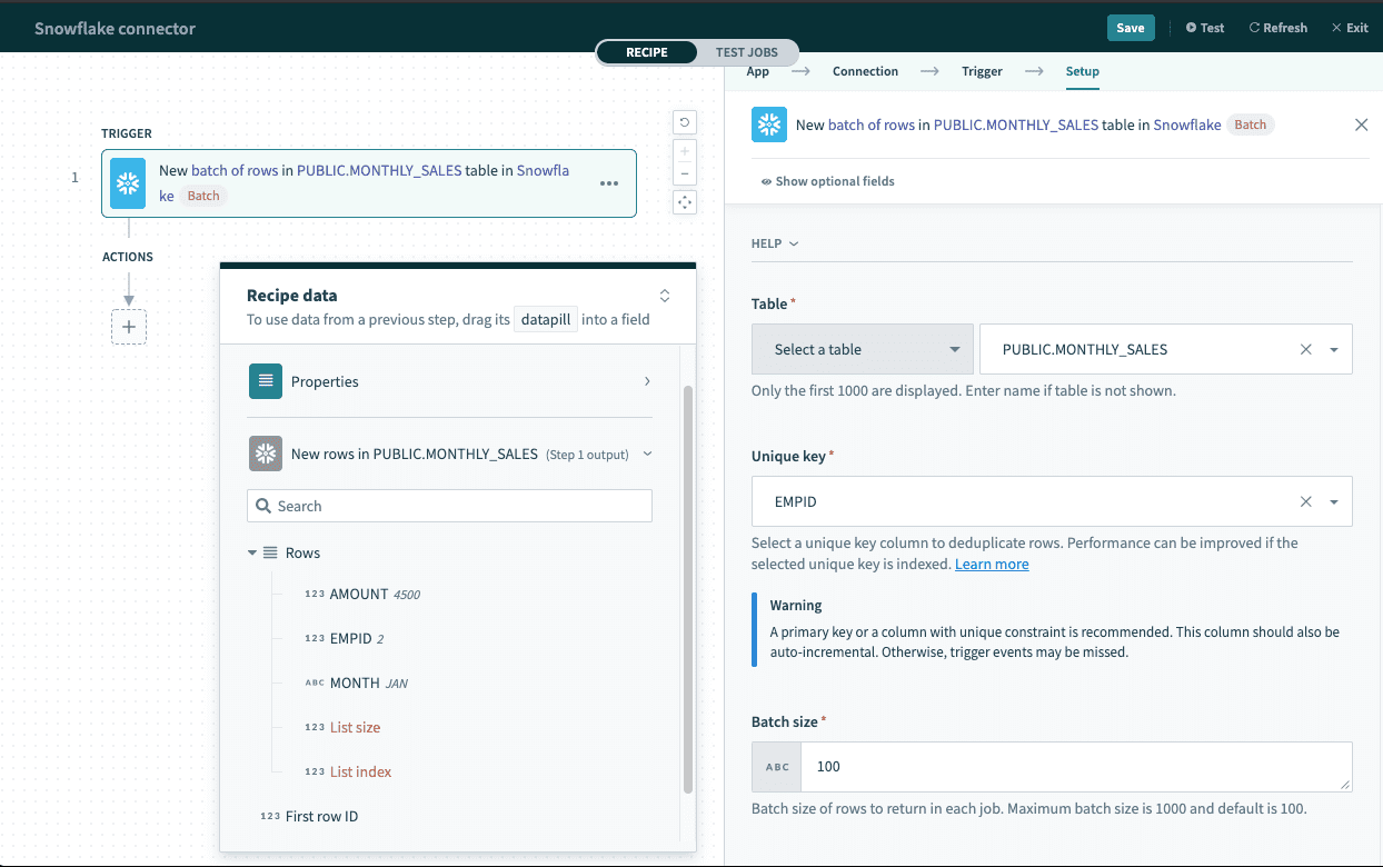 Batch/bulk triggers and actions