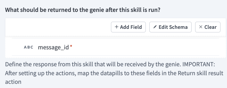 Add required genie outputs