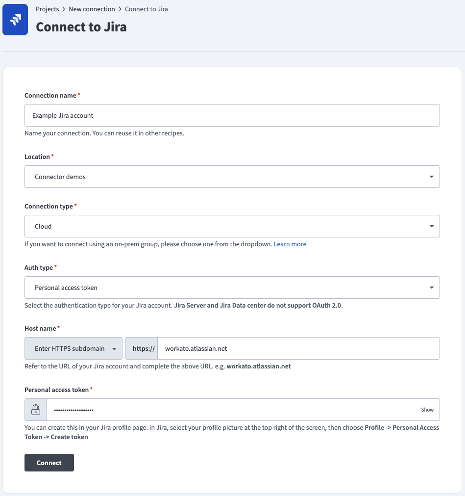 Personal access token auth