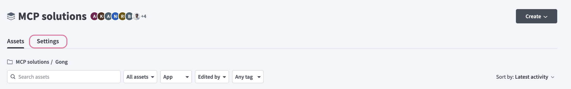Click the Settings tab