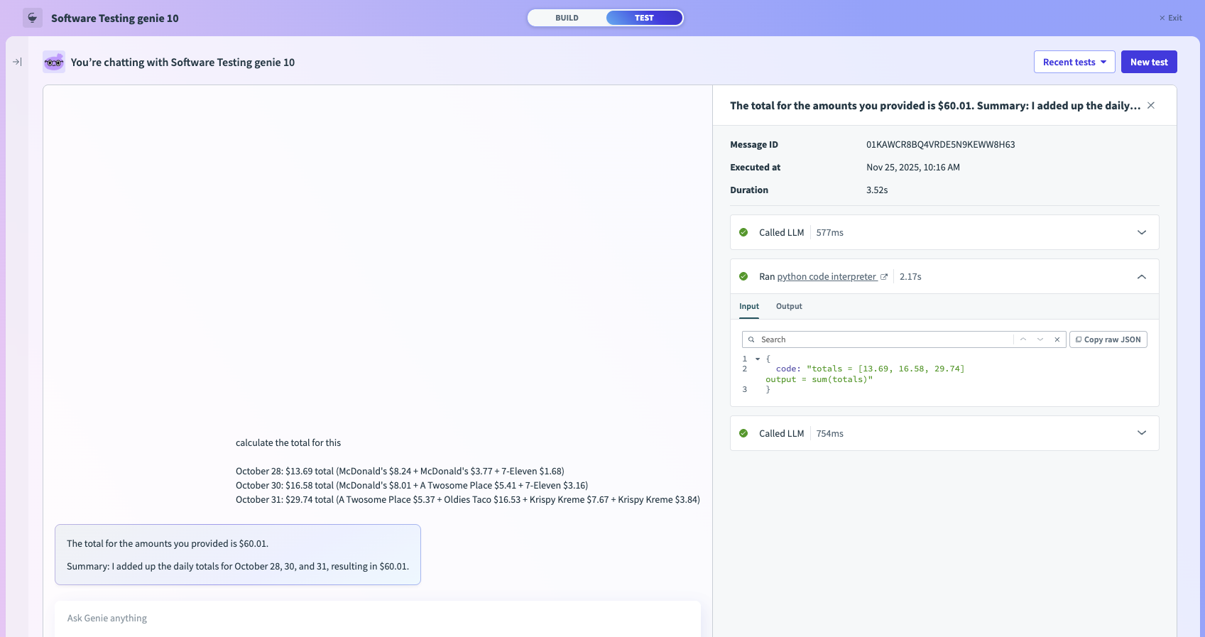 Python code interpreter
