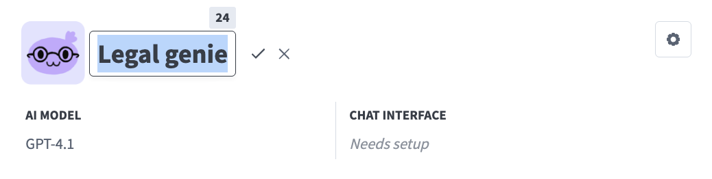 Click the genie name