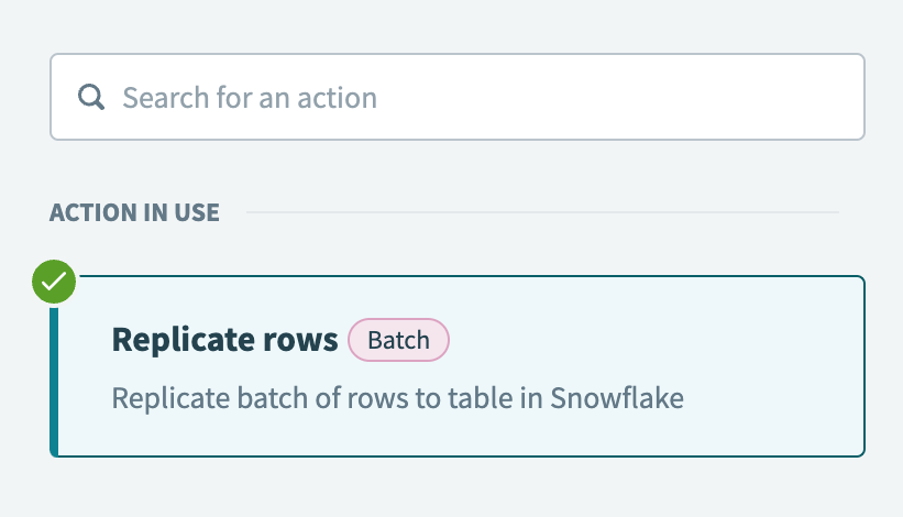 Select the Replicate rows batch action