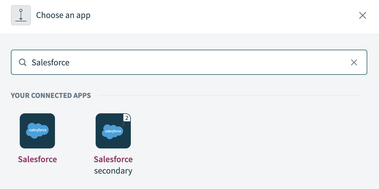 Choose Salesforce as your app