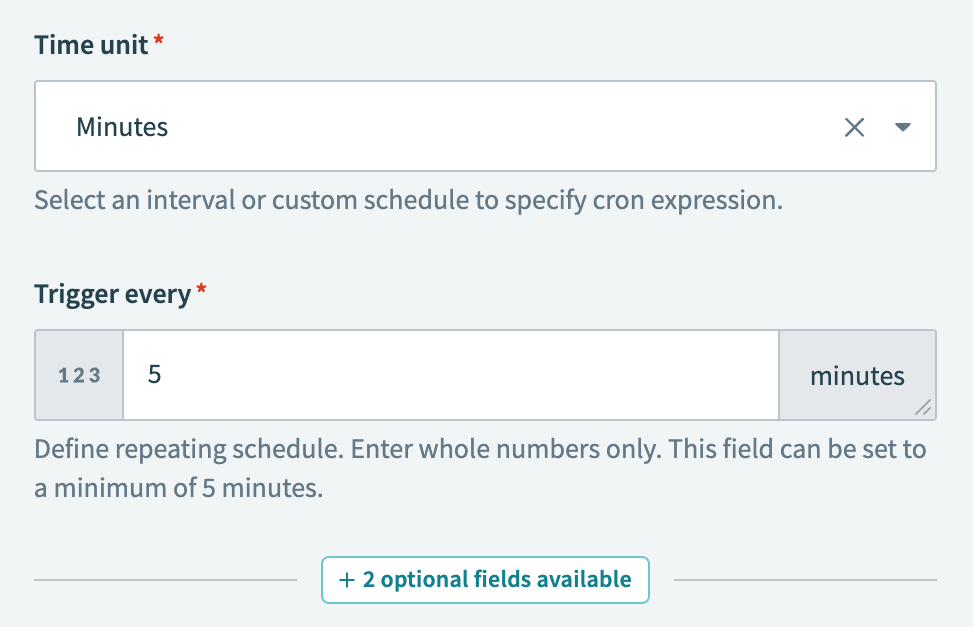 Configure the New recurring event trigger