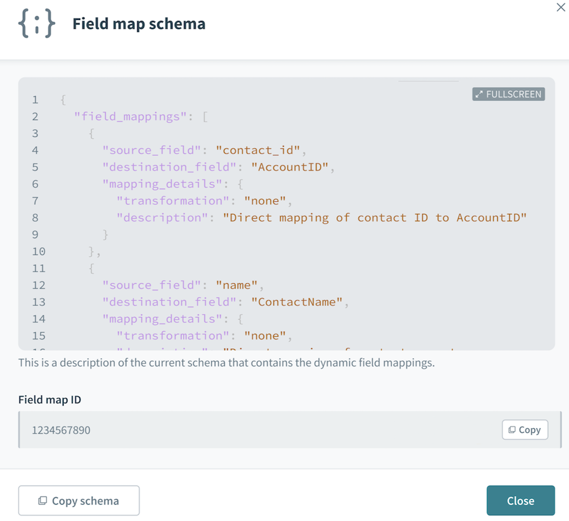 Field map schema