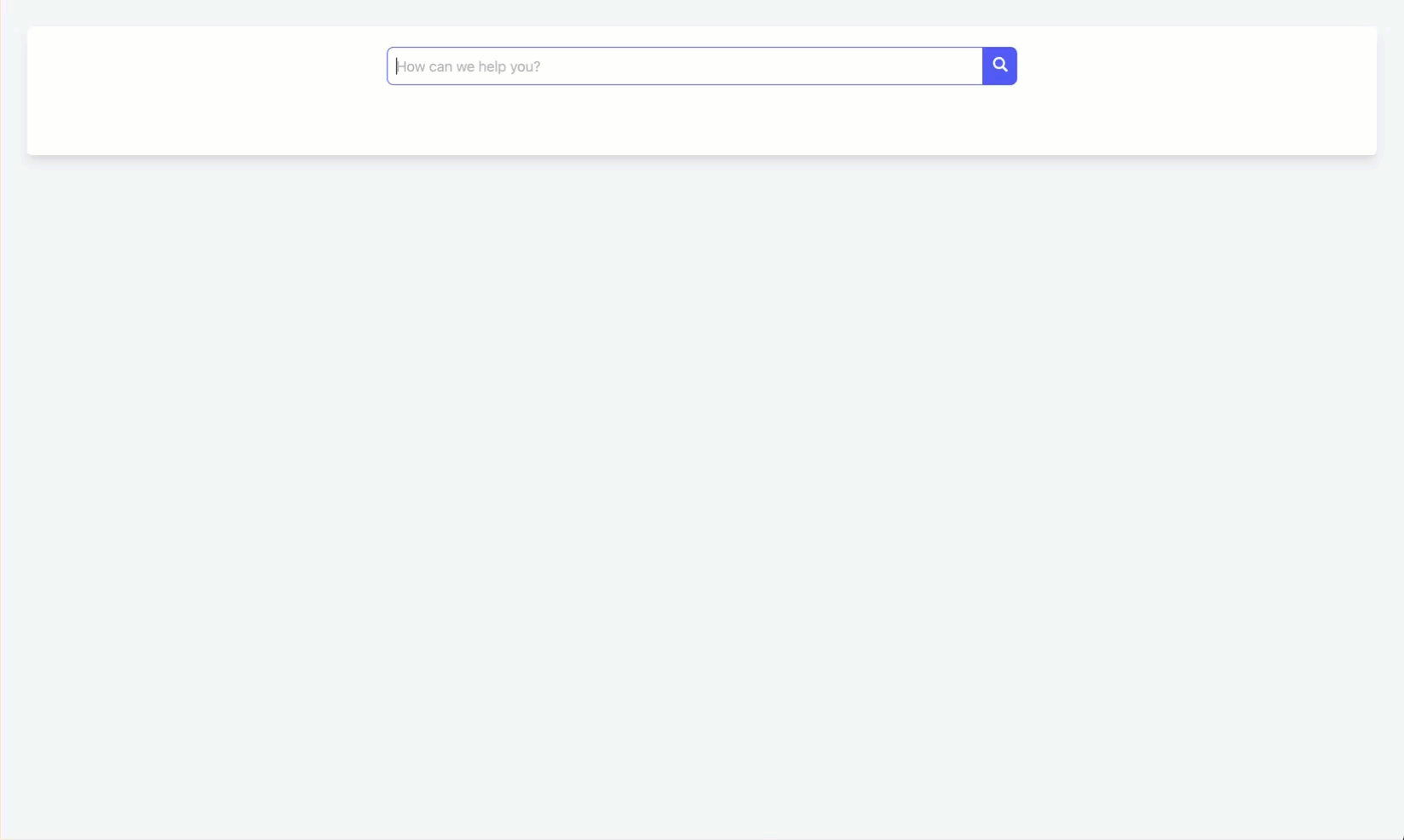 Search experience