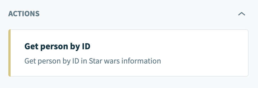 Select the Get person by ID action