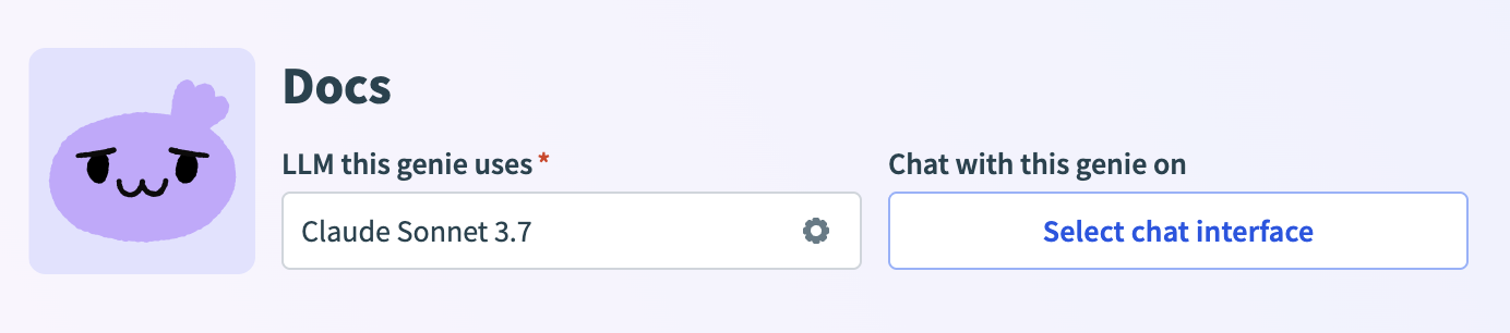 Select your chat interface