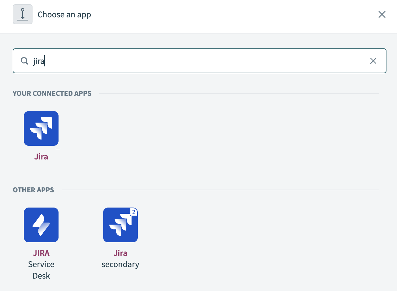 Choose Jira as your app