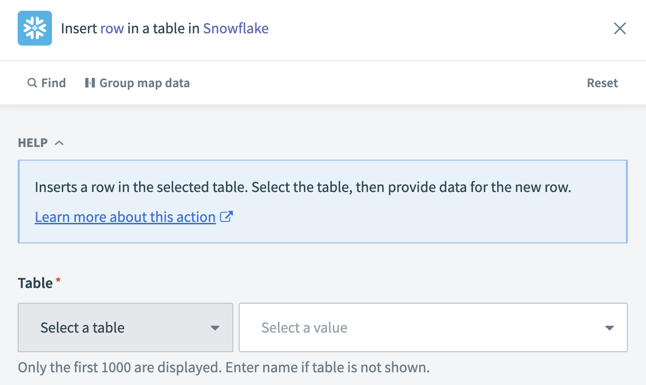 Select Snowflake table