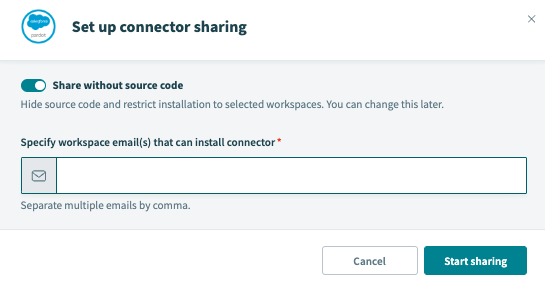 Share your connector without source code