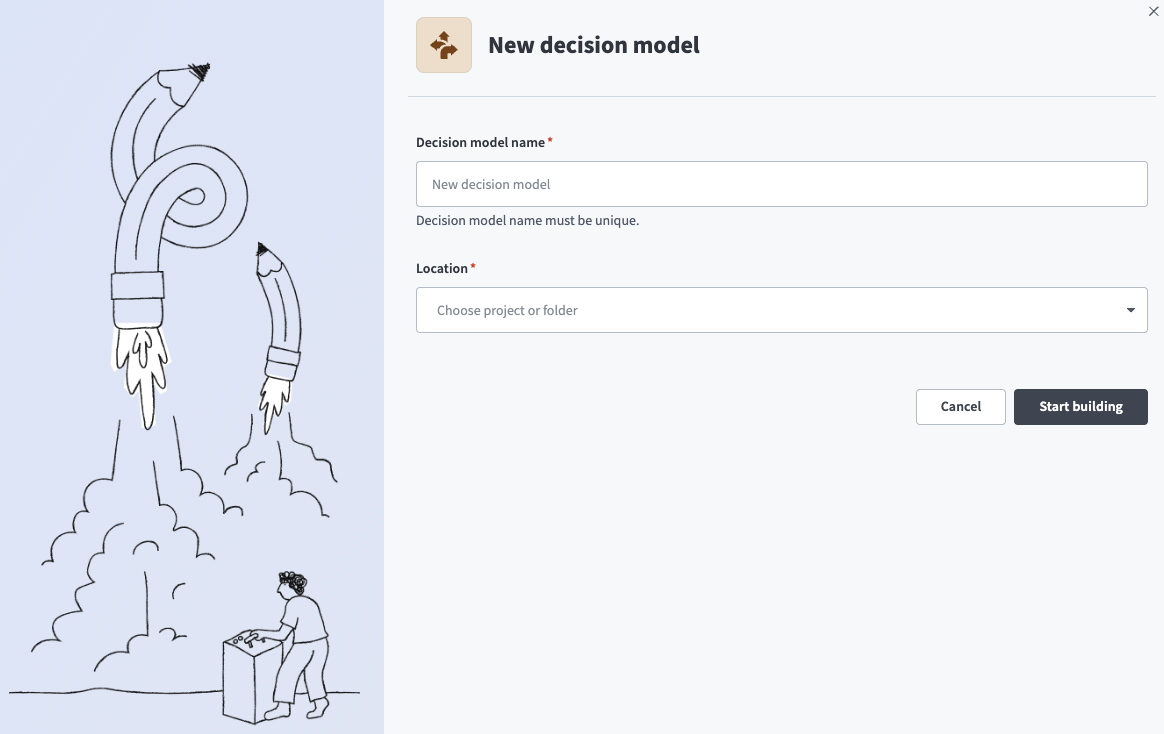 Enter a Decision model name