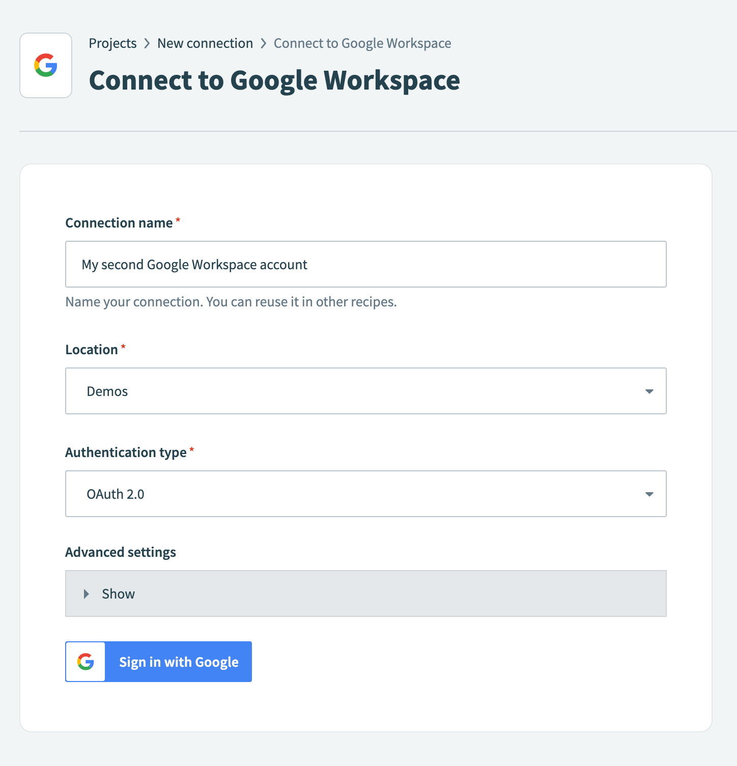 Connect to Google Workspace