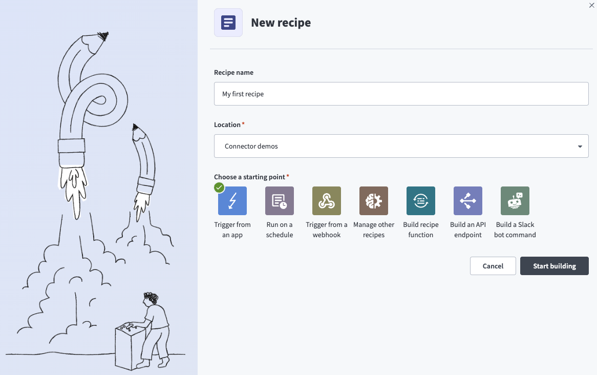 Set up your recipe view