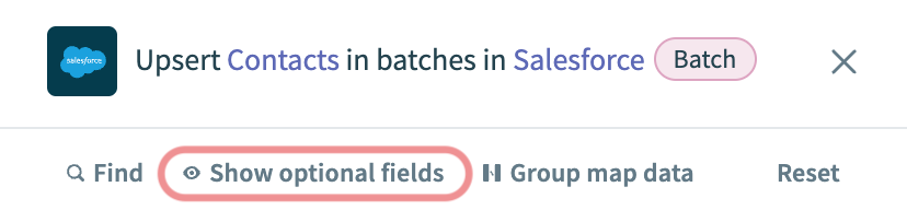 Show optional fields