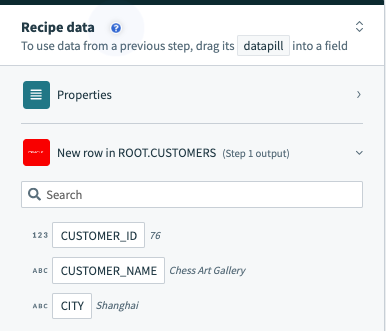 Single row output