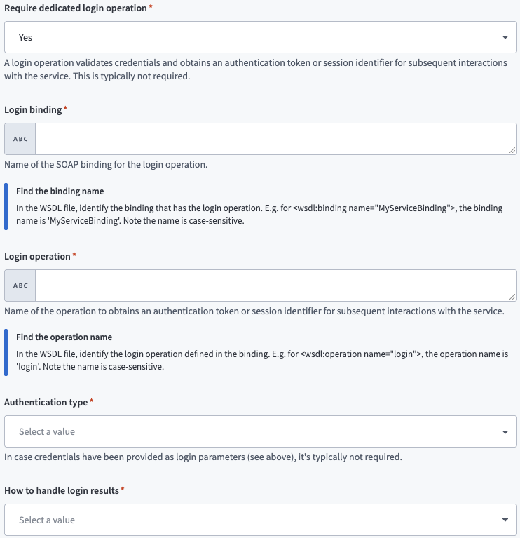 Require a dedicated login operation