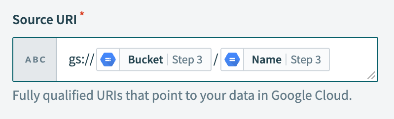 Configure the Source URI