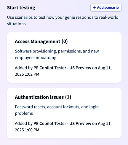 Start testing
