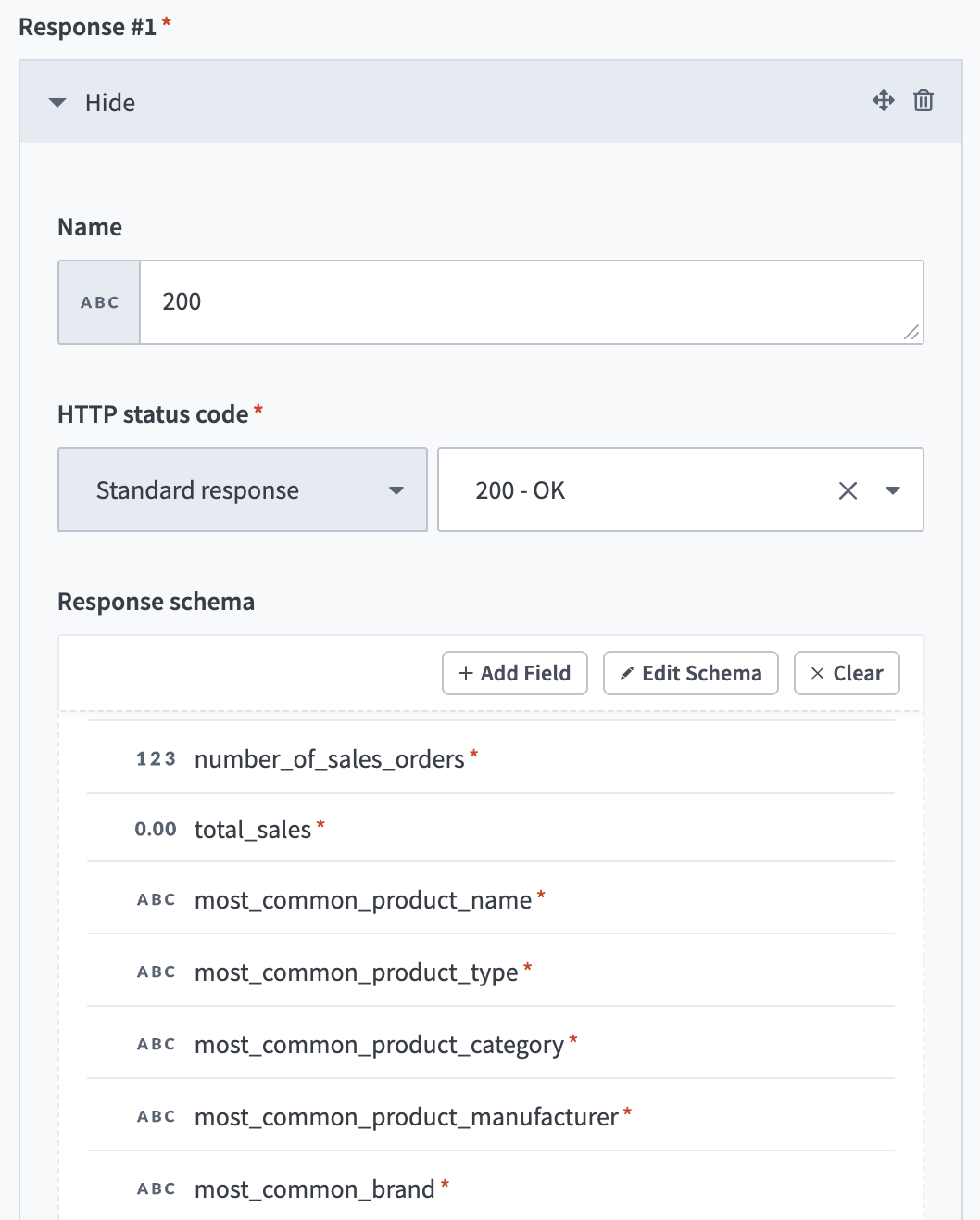 Success request response