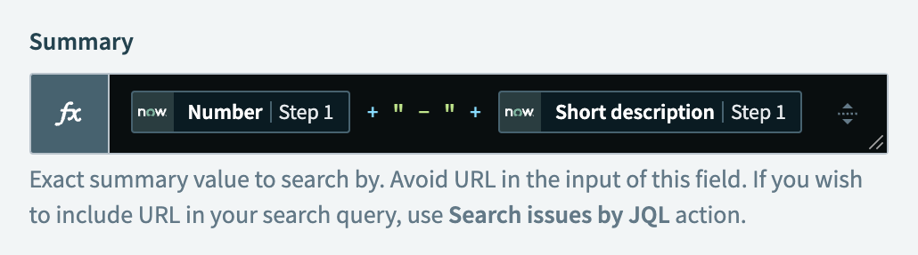 Configure the Summary field