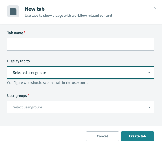 Determine tab visibility