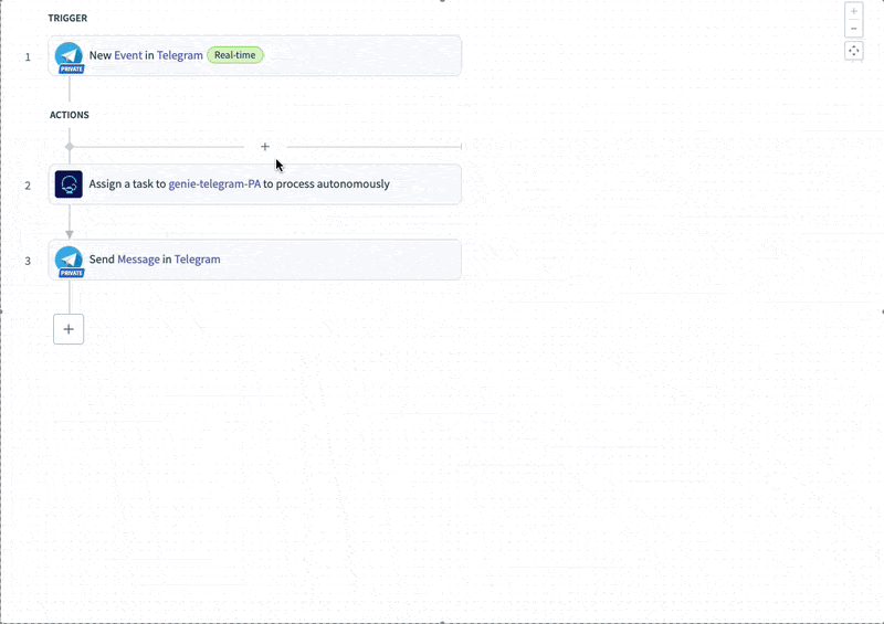 Configure the data table to search Telegram
