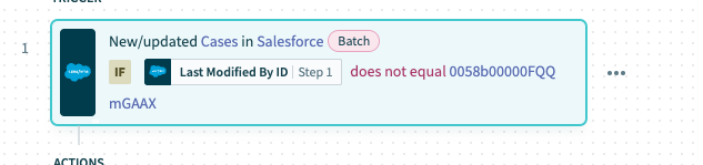 Trigger condition on batch trigger