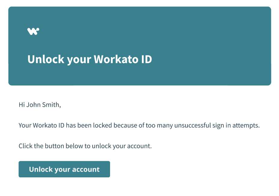 Unlock your account