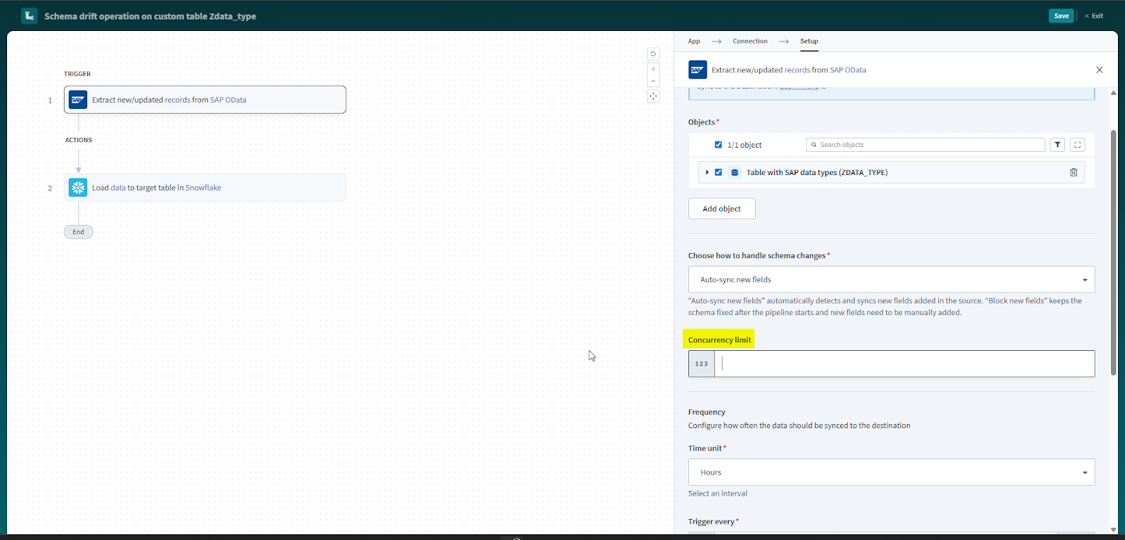 Update concurrency limit