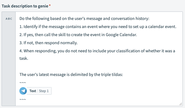 Update the Task Description