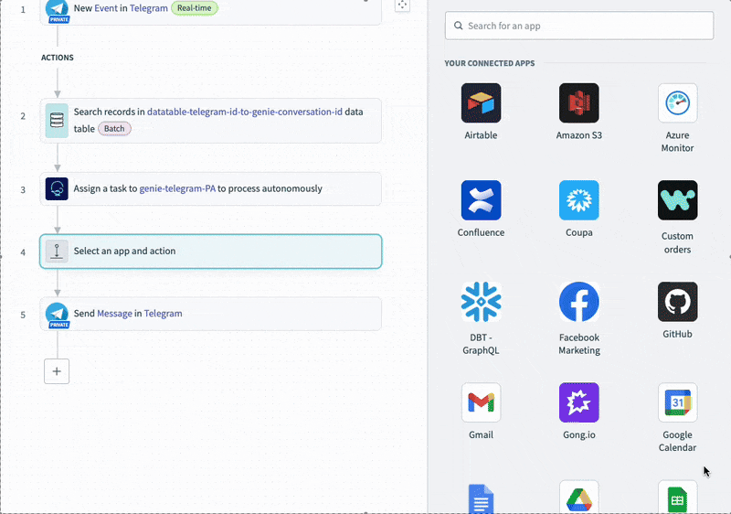 Configure the Upsert record action