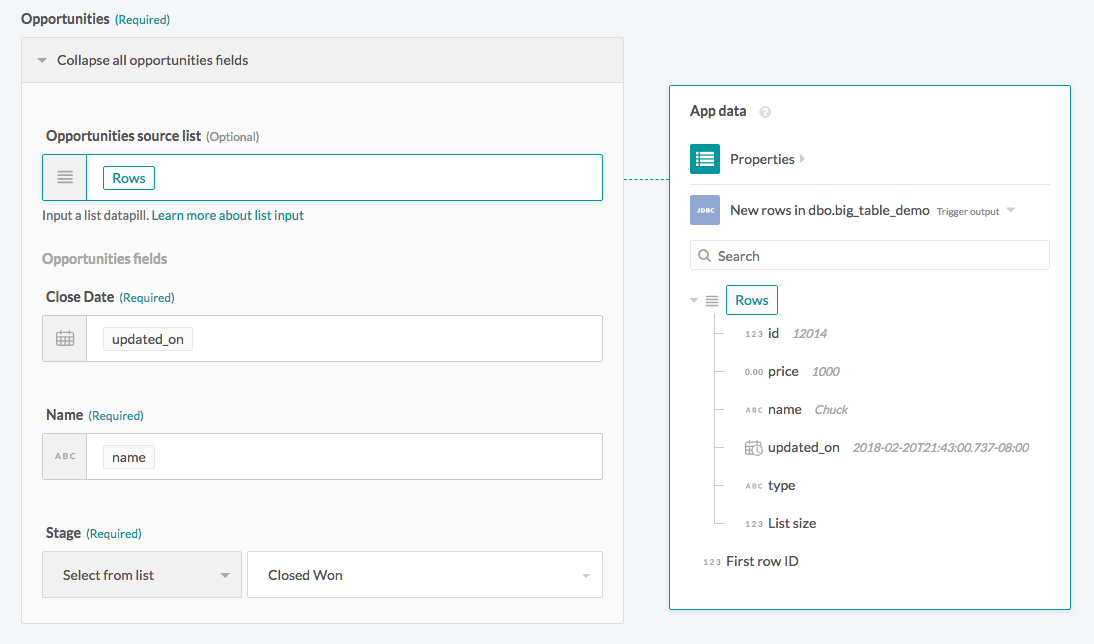 Using batch trigger output