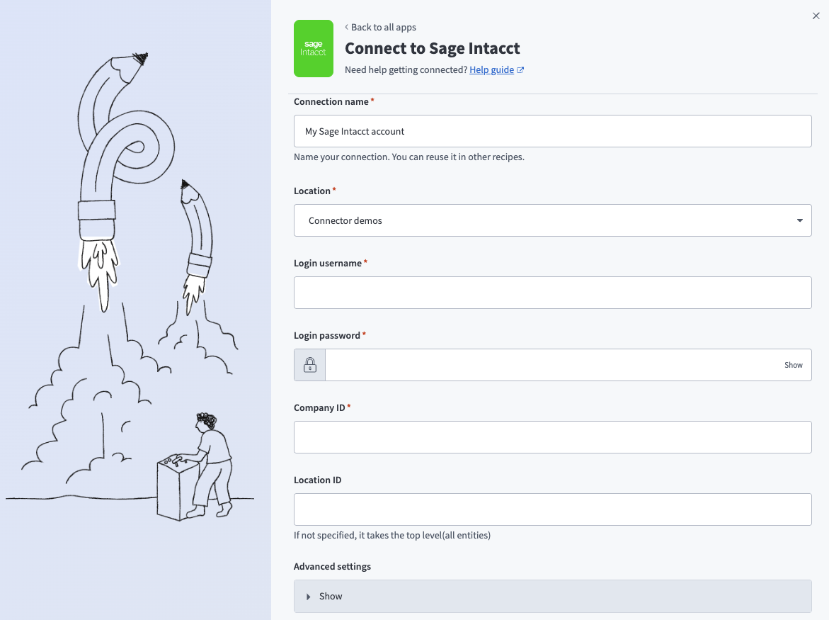 Workato connection setup