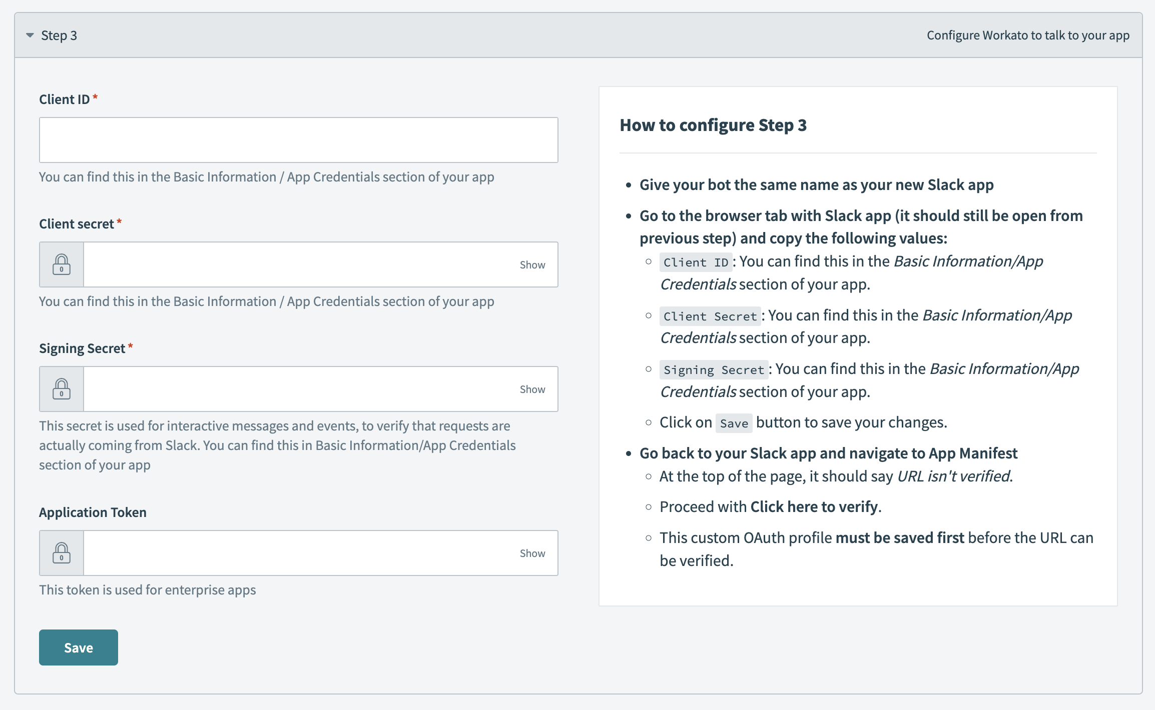 Custom OAuth profile for Slack