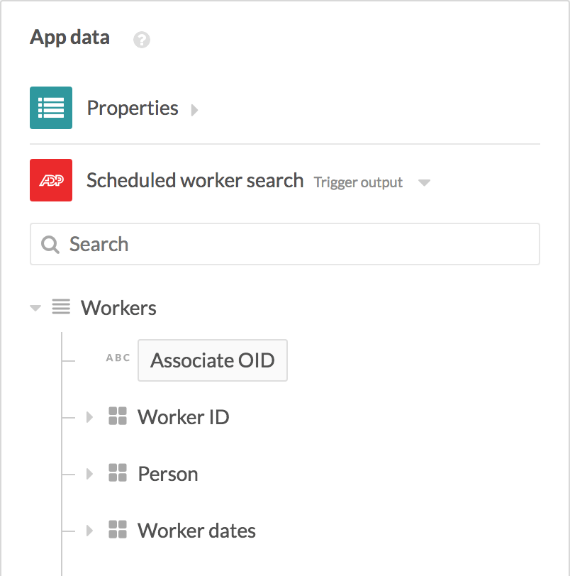 Workers output fields