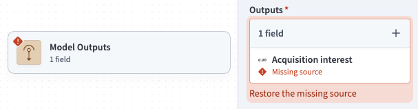 An invalid output field