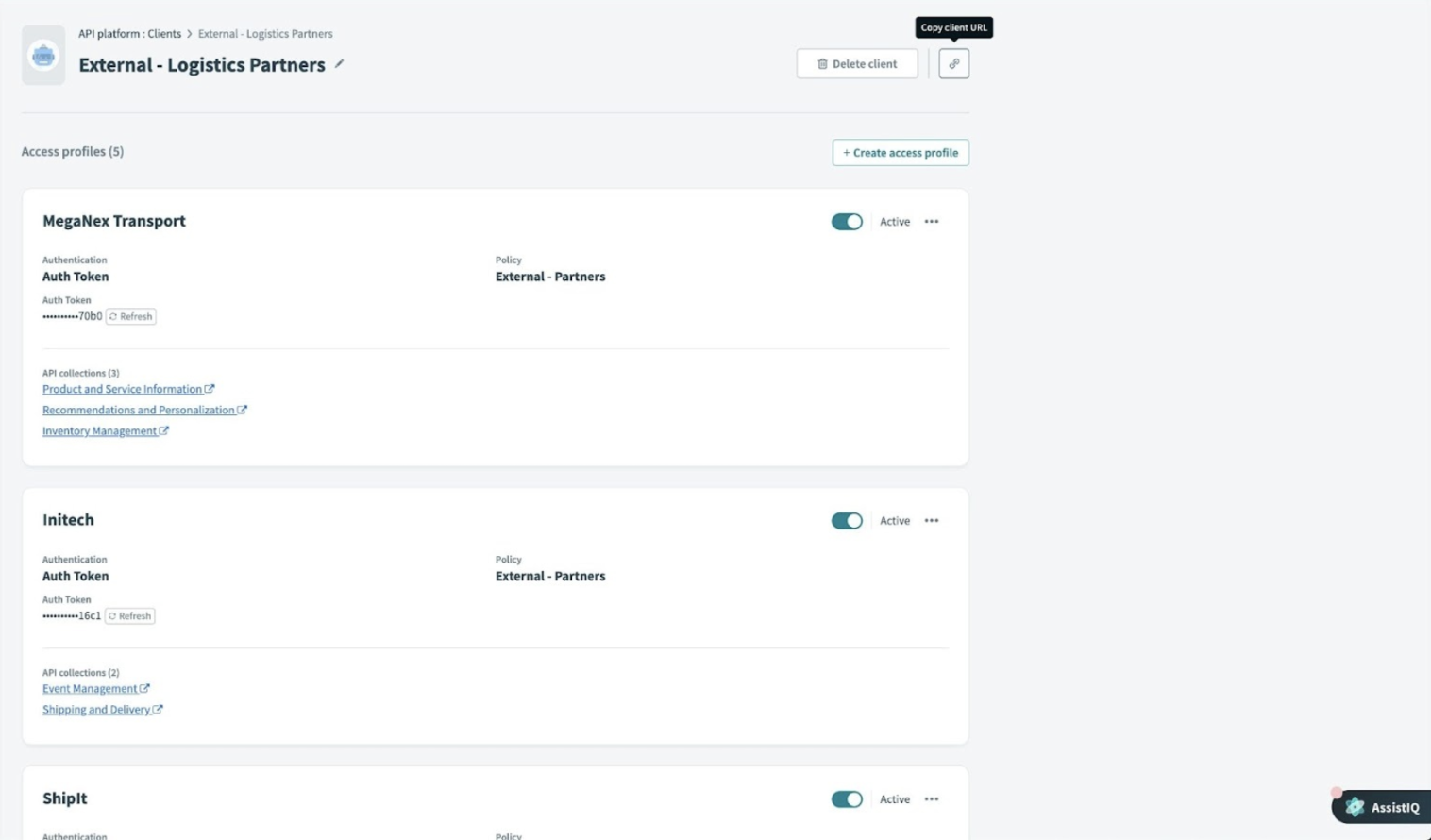 Legacy API portal