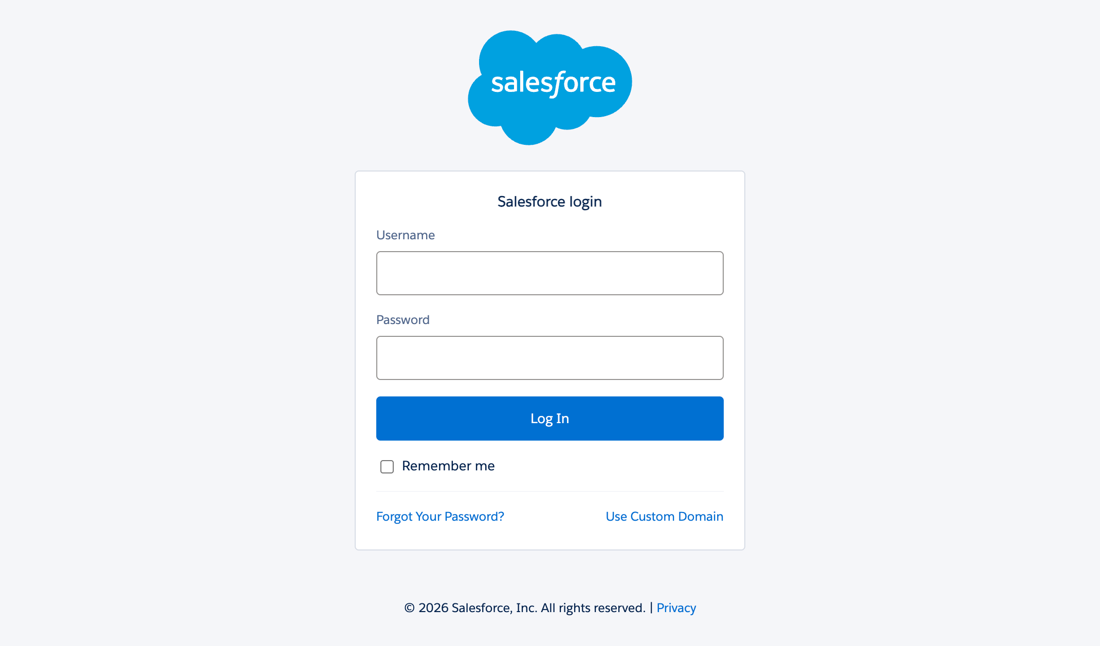 Salesforce connection setup