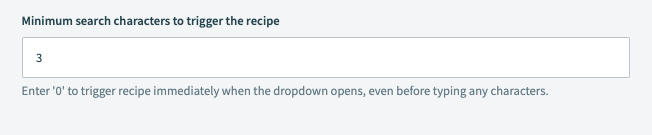 Determine minimum characters to trigger search