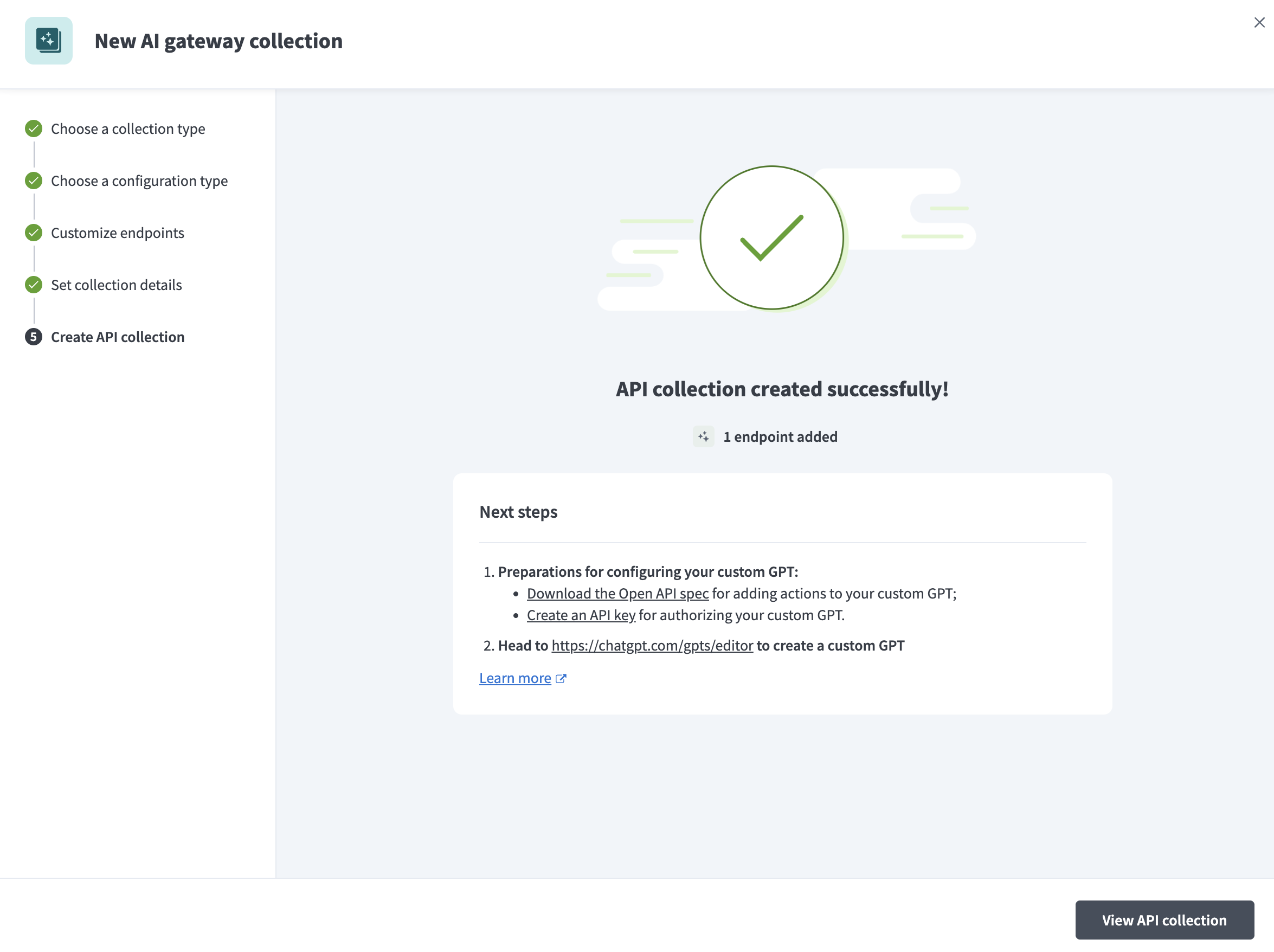 View API collection