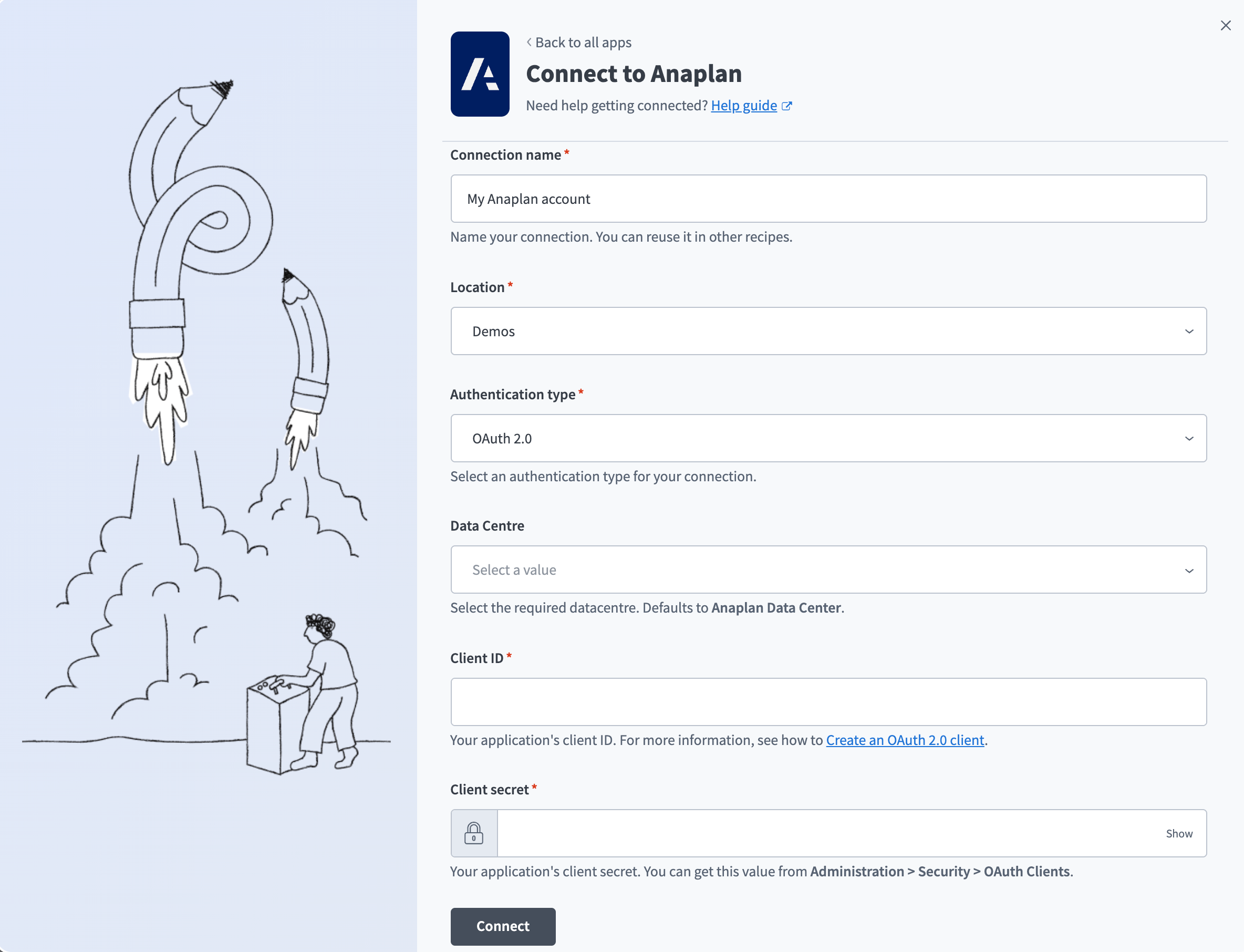 Connect to Anaplan using OAuth 2.0