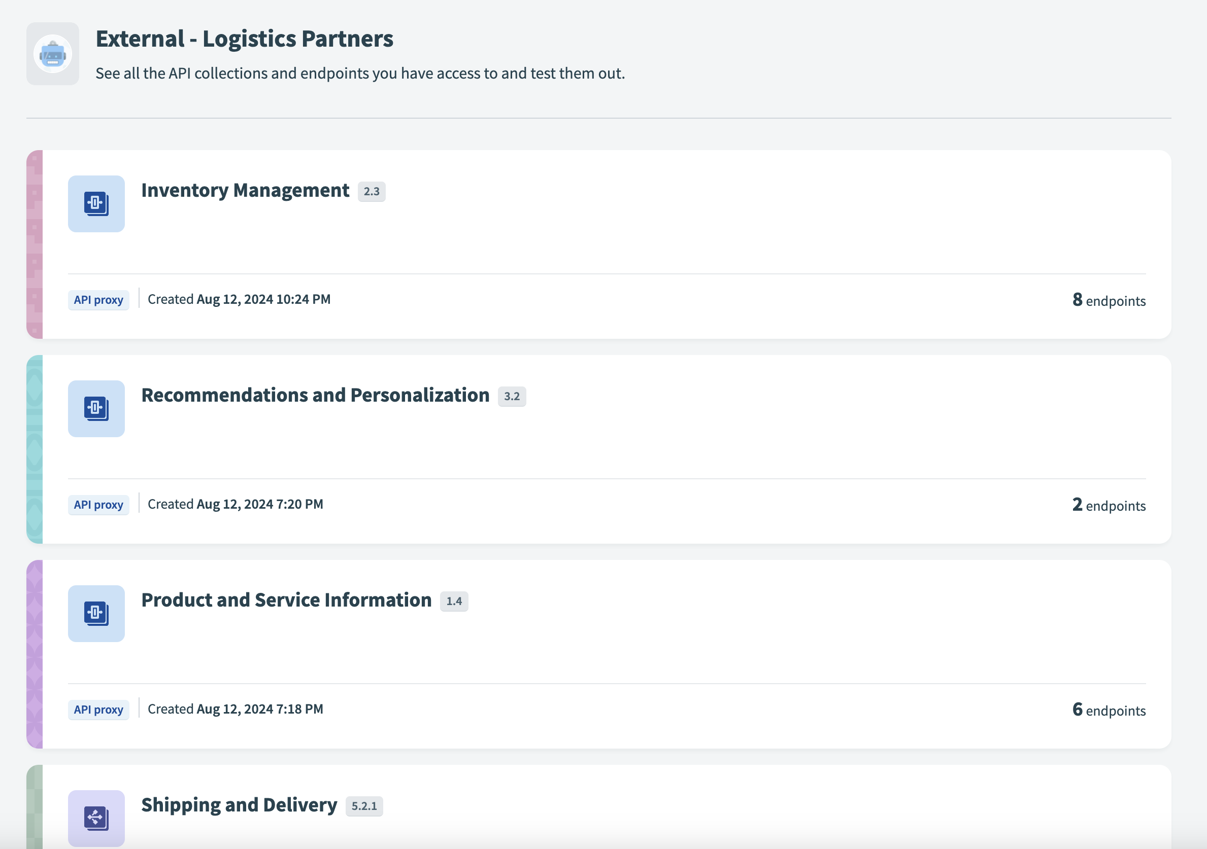 Browse API collections