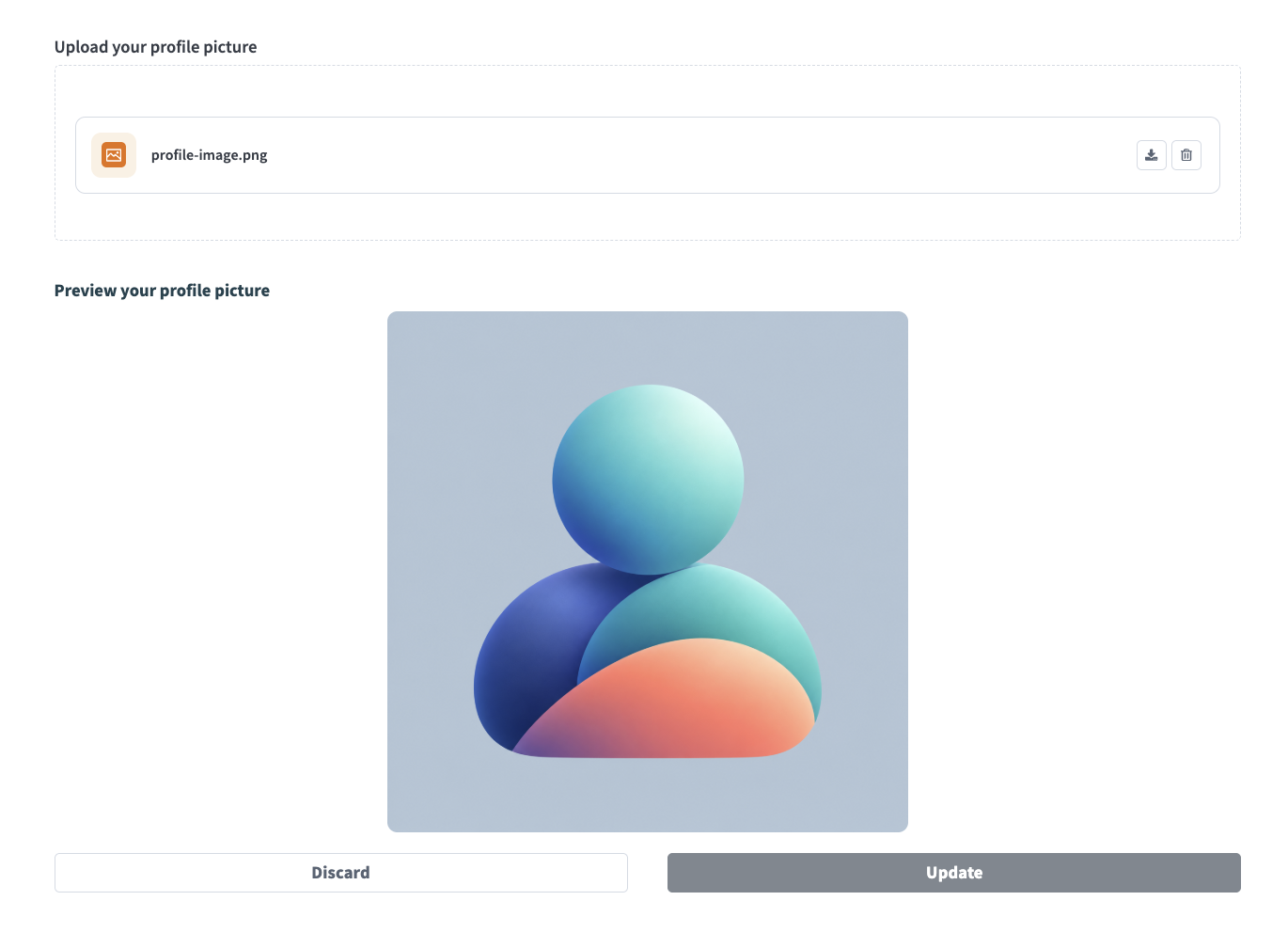 Preview an uploaded image