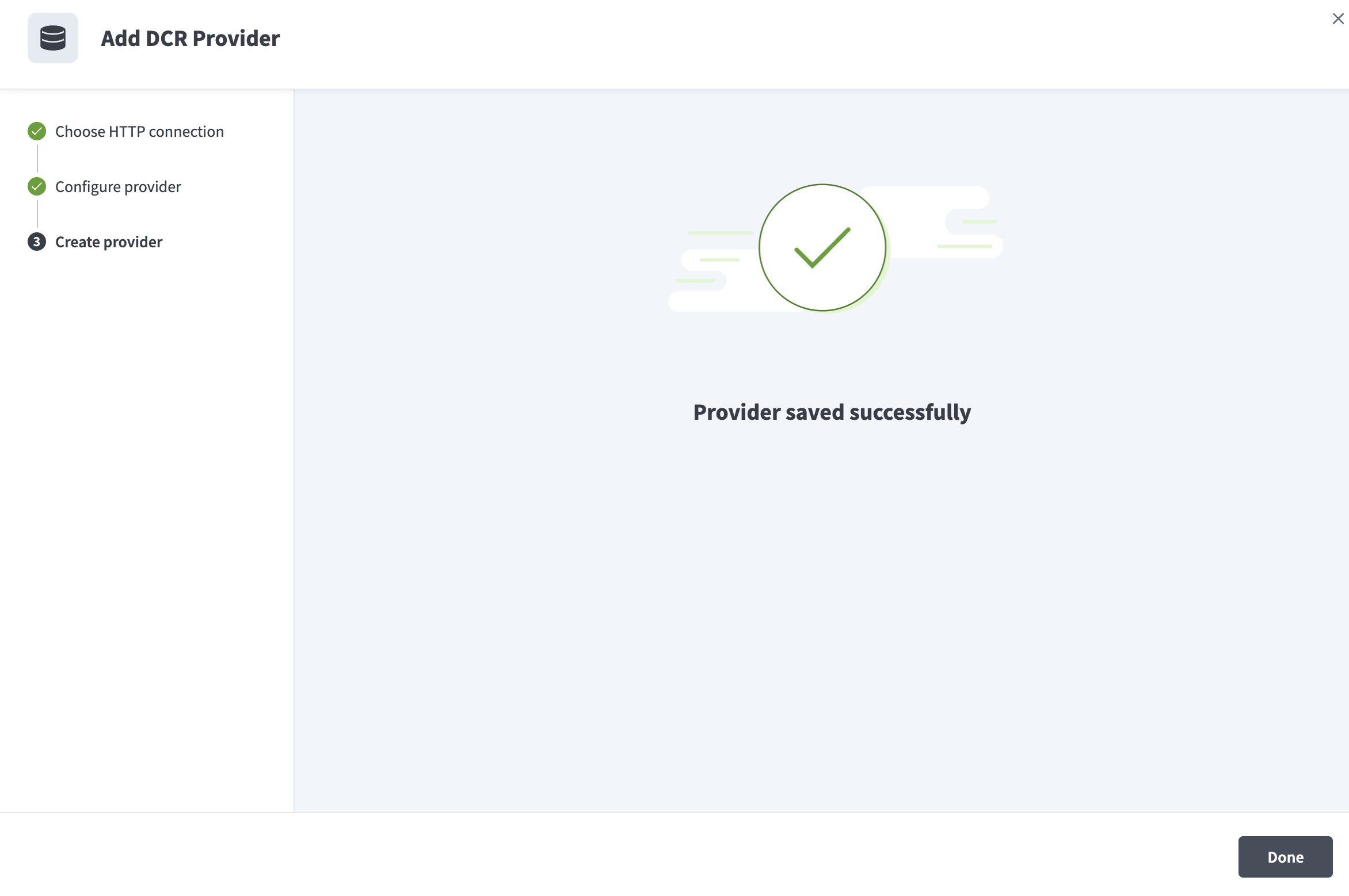 Provider saved successfully