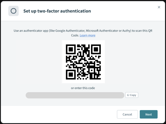 2FA setup