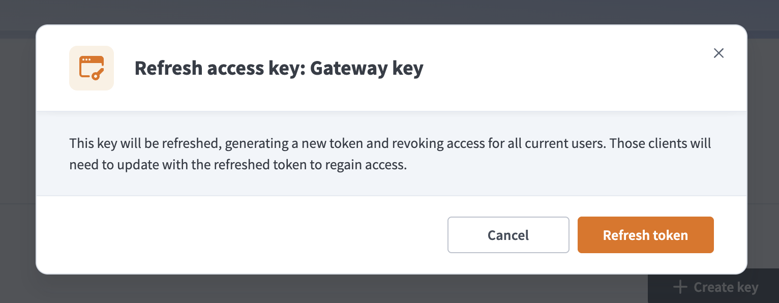 Refresh key