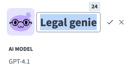 Click the genie name